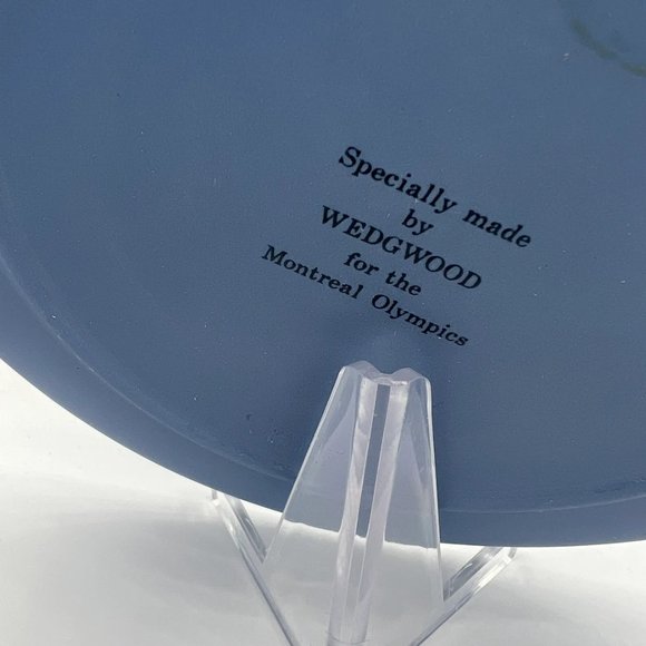 Vintage 1976 Wedgwood Blue Olympiad XXI Olympics Tankard Mug and 1976 plate - Picture 5 of 10